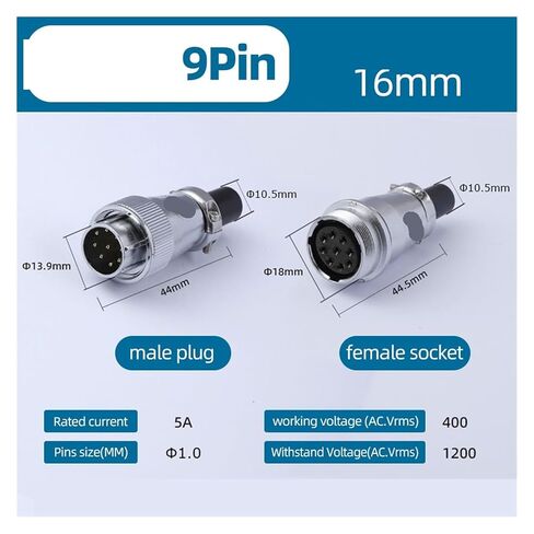 WS16 2-10 pin Wire Connector(9Pin,5Sets) in Saudi Arabia