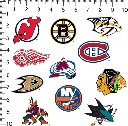 مجموعة متنوعة من الملصقات الفاخرة الكبيرة بشعار NHL All Teams 100 قطعة من الفينيل - مجموعة دوري الهوكي الوطني المرخصة رسميًا - كمبيوتر محمول، زجاجة مياه، سجل القصاصات، جهاز لوحي، داخلي/خارجي in Saudi Arabia