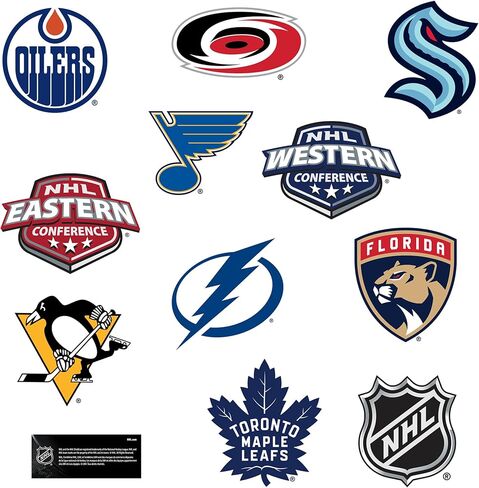 مجموعة متنوعة من الملصقات الفاخرة الكبيرة بشعار NHL All Teams 100 قطعة من الفينيل - مجموعة دوري الهوكي الوطني المرخصة رسميًا - كمبيوتر محمول، زجاجة مياه، سجل القصاصات، جهاز لوحي، داخلي/خارجي in Saudi Arabia