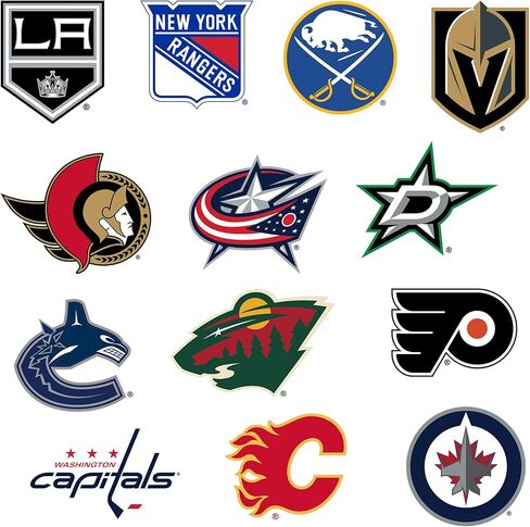 مجموعة متنوعة من الملصقات الفاخرة الكبيرة بشعار NHL All Teams 100 قطعة من الفينيل - مجموعة دوري الهوكي الوطني المرخصة رسميًا - كمبيوتر محمول، زجاجة مياه، سجل القصاصات، جهاز لوحي، داخلي/خارجي in Saudi Arabia