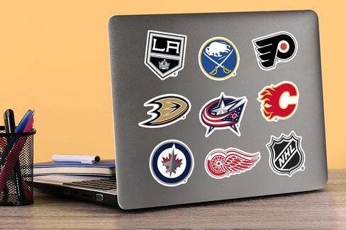 مجموعة متنوعة من الملصقات الفاخرة الكبيرة بشعار NHL All Teams 100 قطعة من الفينيل - مجموعة دوري الهوكي الوطني المرخصة رسميًا - كمبيوتر محمول، زجاجة مياه، سجل القصاصات، جهاز لوحي، داخلي/خارجي in Saudi Arabia