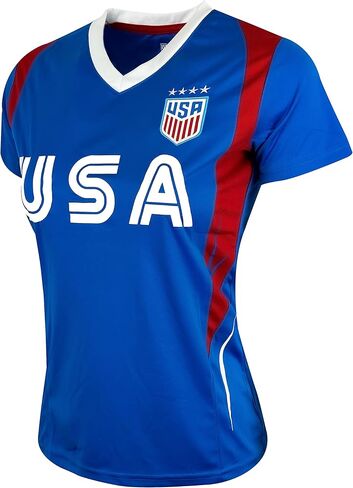 قمصان رياضية للسيدات مرخصة رسميًا من الولايات المتحدة لكرة القدم 4 نجوم USWNT للاعبين، قمصان Gameday لكرة القدم، تي شيرت علوي in Saudi Arabia