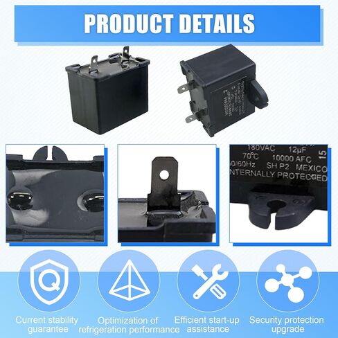 W10350564 WPW10350564 Refrigerator Run Capacitor Fit for Whirlpool for Sears Kenmore for Maytag and Other Brands Freezer Replace 2683570 in Saudi Arabia