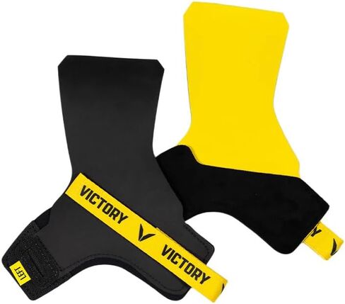 مقابض اليد للرجال من Victory Grips Conquer V-Series للتدريب المتقاطع وسحب عضلات الجمباز - بدون طباشير، مقابض راحة اليد عالية الحماية مع دعم لف المعصم للياقة البدنية الوظيفية - زوج واحد in Saudi Arabia