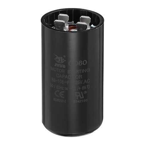MECCANIXITY CD60 Capacitor 324-389 UF/Mfd, 125 VAC CD60 Run Motor Start Capacitor for Electric Fan Motor Starting Well Pump, Black in Saudi Arabia
