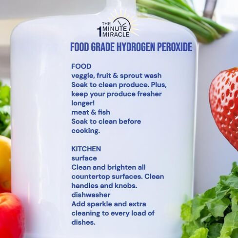 12% Hydrogen Peroxide Medical Food Grade - 8 oz Bottle with 1 Bottle Dropper - Reconmended by The One Minute Cure Book. in Saudi Arabia