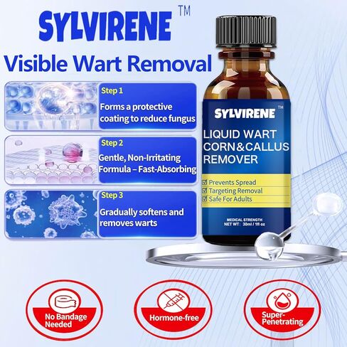 Wart Remover Liquid,17% Salicylic Acid,Quick Removal,Rapid-Acting,wart Remover Freeze Off for Common Warts,Corns and calluses(NDC Code：84010-079-01) in Saudi Arabia