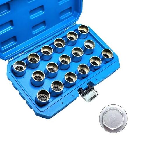 17PCS Wheel Locking Nut Key Kit for Land Rover, Wheel Lock Nut Socket Adapter Set, Anti-Theft Lug Nut Removal Tool, Anti-Theft Screw Remover, Car Hand Repair Tool in Saudi Arabia