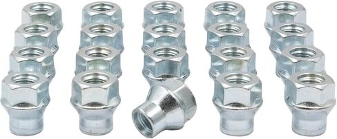 Wheel Accessories Parts 20 Pcs M12x1.75 12x1.75 Thread ET Bulge Acorn (Extra Thread) 1.00" Long Lug Nuts Zinc 3/4" 19mm Hex Fits Ford F150 Expedition Lincoln Navigator in Saudi Arabia