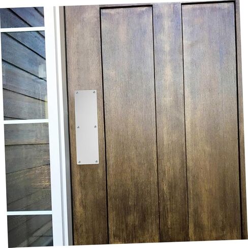 Holibanna 2 قطعة من الفولاذ المقاوم للصدأ لوحة سحب الباب DIY تركيب لوحة حماية الباب الخارجي in Saudi Arabia