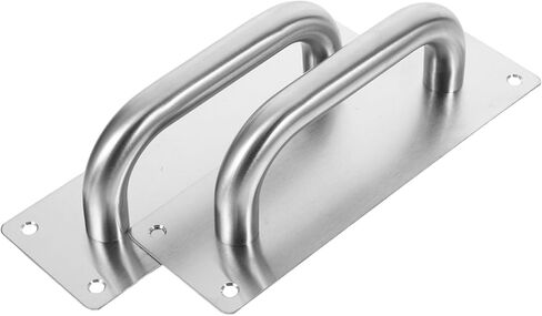 TEHAUX 2pcs Fire Door Pull Handles Modern Design for Commercial Use and Stylish Push Pull Plate for High Traffic Areas Hardware in Saudi Arabia