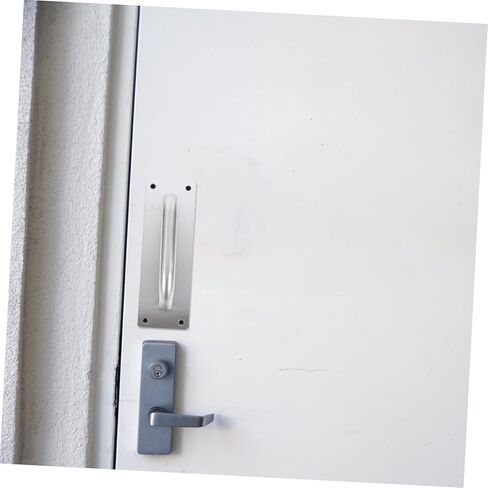 TEHAUX 2pcs Fire Door Pull Handles Modern Design for Commercial Use and Stylish Push Pull Plate for High Traffic Areas Hardware in Saudi Arabia
