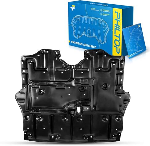 PHILTOP محرك سبلاش درع الجبهة السفلية غطاء المحرك تحت غطاء درع السيارة مناسب لـ 2015-2018 Ford Focus L 4 2.0T/2.0L استبدال # FO1228150 in Kuwait