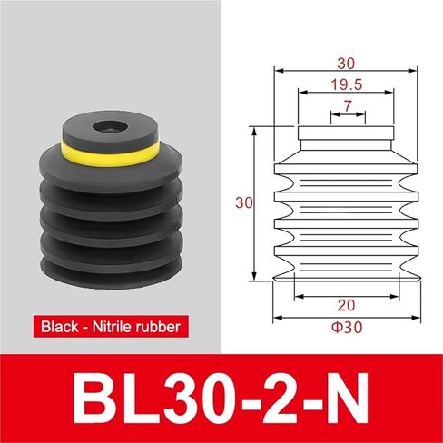 1 قطعة BL سلسلة مصاصة هوائية BL20/30/40/50-2 كوب شفاط المكنسة الكهربائية (BL30-2-NBR) in Kuwait