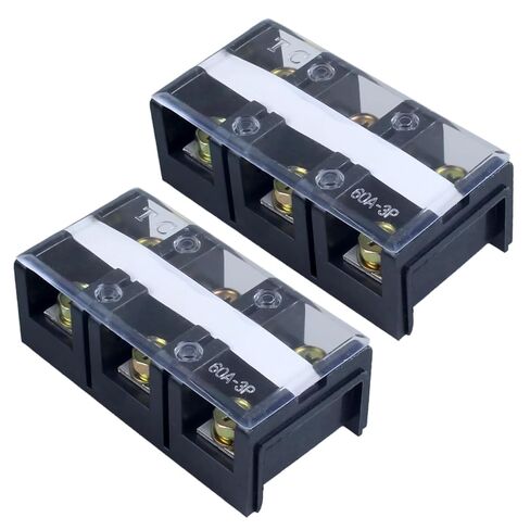 2 حزمة DIANQI 60A 660V محطة كتلة 3 موقف المسمار محطة قطاع صف مزدوج مع غطاء (TC603 2 قطعة) in Kuwait