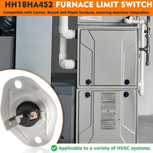 مفتاح حد الفرن HH18HA416 L250 متوافق مع أفران كاريير براينت باين، HH18HA252، 95-320156، رقم جزء مفتاح تشغيل اللهب 4349806 in Saudi Arabia