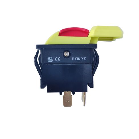 HY18-XX Push Button Switch 4 Pins 20A 2HP 125V/250V On Off Key Switch Single Throw Bipolar with 6.3 Male Tab for Power Tools in Saudi Arabia