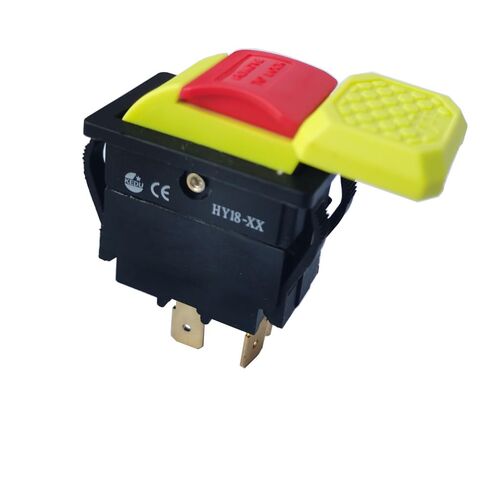 HY18-XX Push Button Switch 4 Pins 20A 2HP 125V/250V On Off Key Switch Single Throw Bipolar with 6.3 Male Tab for Power Tools in Saudi Arabia