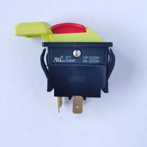 HY18-XX Push Button Switch 4 Pins 20A 2HP 125V/250V On Off Key Switch Single Throw Bipolar with 6.3 Male Tab for Power Tools in Saudi Arabia