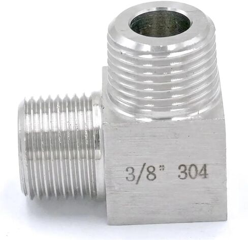 1/8 "1/4" 3/8 "1/2" 3/4 "1" BSPT NPT ذكر إلى ذكر الكوع المتساوي 304 محول تركيب الأنابيب غير القابل للصدأ 250 بار (خيط BSPT، 1") in Kuwait