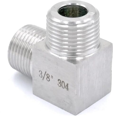 1/8 "1/4" 3/8 "1/2" 3/4 "1" BSPT NPT ذكر إلى ذكر الكوع المتساوي 304 محول تركيب الأنابيب غير القابل للصدأ 250 بار (خيط BSPT، 1") in Kuwait