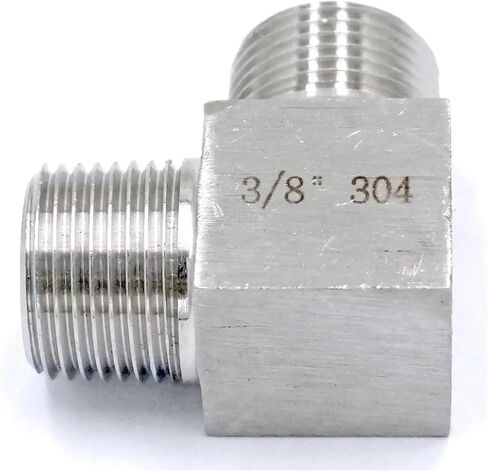 1/8 "1/4" 3/8 "1/2" 3/4 "1" BSPT NPT ذكر إلى ذكر الكوع المتساوي 304 محول تركيب الأنابيب غير القابل للصدأ 250 بار (خيط BSPT، 1") in Kuwait