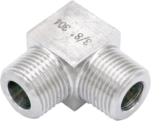1/8 "1/4" 3/8 "1/2" 3/4 "1" BSPT NPT ذكر إلى ذكر الكوع المتساوي 304 محول تركيب الأنابيب غير القابل للصدأ 250 بار (خيط BSPT، 1") in Kuwait