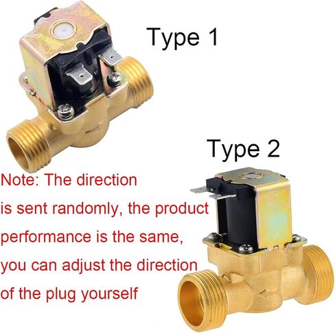 3/4 1/2 Inch DC 24V AC 220V DC12V Electric Solenoid Magnetic Valve Normally Closed Brass For Water Control 1Pcs(1/2",DC 24V) in Saudi Arabia