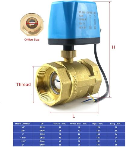 1/2 3/4 1 2 Inch Normally Closed Motorized Ball Valve 220V 12V 24V 2-Wire Brass Electric Solenoid Valve DN15 DN20 DN25 DN32 1Pcs(2",AC220V_NORMALLY CLOSED) in Saudi Arabia