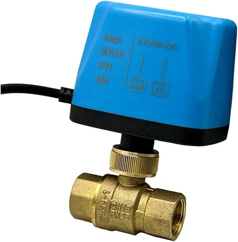 1/2 3/4 1 Inch Normally Closed Full Bore Motorized Ball Valve 220V 12V 24V 2-Wire Brass Electric Ball Valve Big Orifice Valve Body 1Pcs(1/2",24VDC_NORMALLY OPEN) in Saudi Arabia