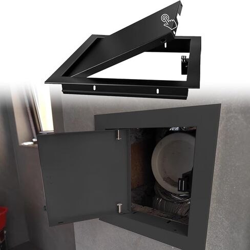 Metal Access Panel Door for Pipes & Cables, Spring Loaded Inspection Hatch, 50x50cm, Black - Durable, Versatile Sizes, Easy Installation, Ideal for Home & Commercial Use in Saudi Arabia