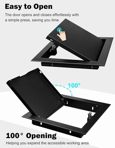 Metal Access Panel Door for Pipes & Cables, Spring Loaded Inspection Hatch, 50x50cm, Black - Durable, Versatile Sizes, Easy Installation, Ideal for Home & Commercial Use in Saudi Arabia