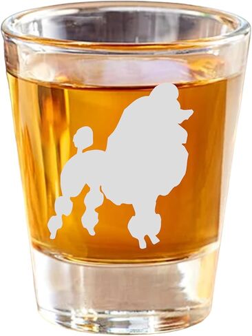 Hip Flask Plus 2oz Poodle dog puppy Shot Glass Engraved pet supplies in Saudi Arabia