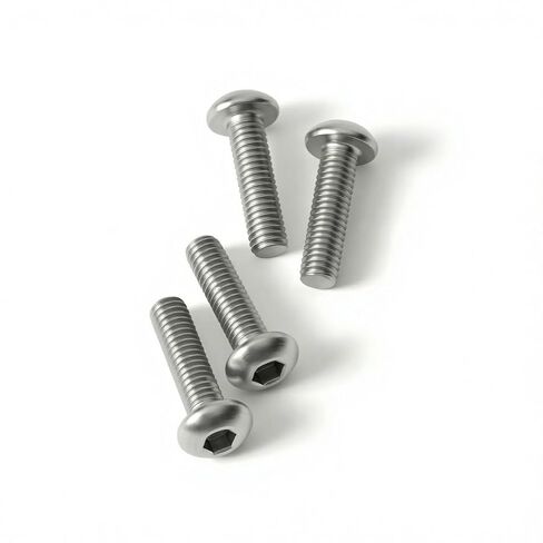 M5 x 16mm (50 Pack) Button Head Socket Cap Screws, 304 Stainless Steel 18-8, Bright Finish, Fully Machine Thread in Saudi Arabia