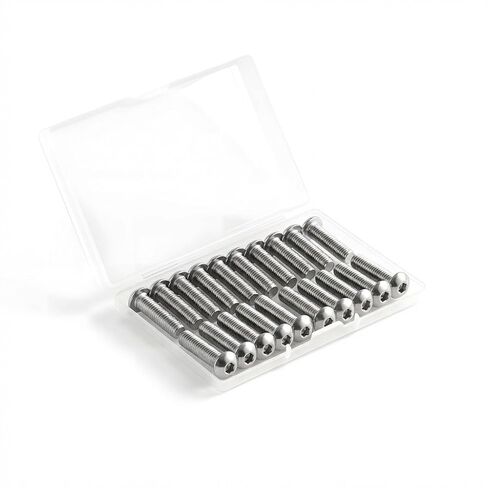 M5 x 16mm (50 Pack) Button Head Socket Cap Screws, 304 Stainless Steel 18-8, Bright Finish, Fully Machine Thread in Saudi Arabia