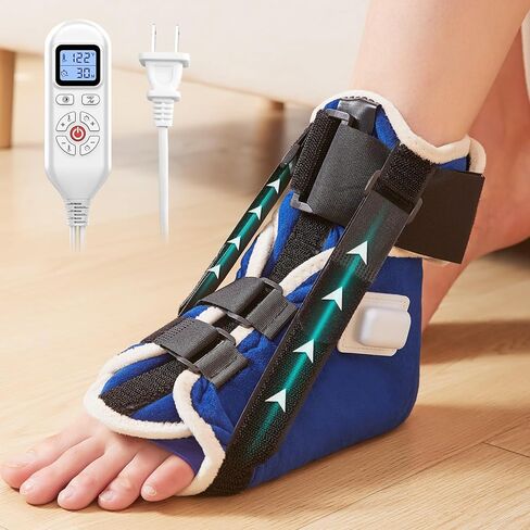2-in-1 Plantar Fasciitis Night Splint Heating Pad, Upgrade Foot Brace for Plantar Fasciitis Relief, Adjustable Temperature, Auto Shut Off for Achilles Tendonitis Relief and Foot Drop in Saudi Arabia
