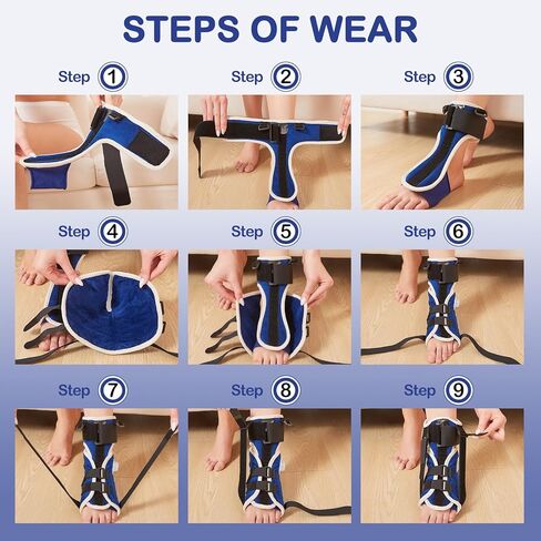 2-in-1 Plantar Fasciitis Night Splint Heating Pad, Upgrade Foot Brace for Plantar Fasciitis Relief, Adjustable Temperature, Auto Shut Off for Achilles Tendonitis Relief and Foot Drop in Saudi Arabia