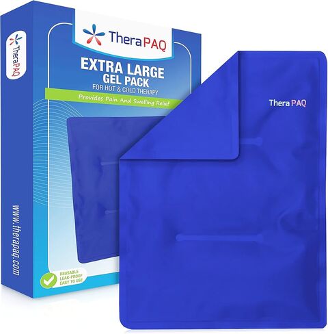 Gel Soft Flexible Ice Packs, Large Reusable, Cold Compress & Cooling Gel Pad for Knee, Back, Shoulder Pain Relief | Soft Cold Compress for Swelling - 14"x11" in Saudi Arabia
