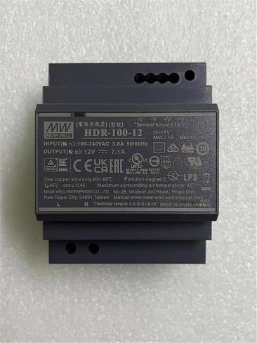 HDR-100-12 85.2W Ultra Slim Step Shape DIN Rail HDR-100 12V 7.1A in Saudi Arabia