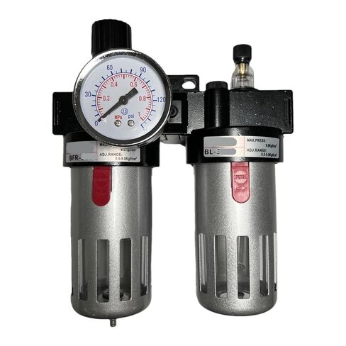 Silver Metal Shell Oil-Water Separator BFC2000/3000/4000 Pressure regulating Filter Pneumatic Double-Piece triplex(1/2 inches) in Saudi Arabia