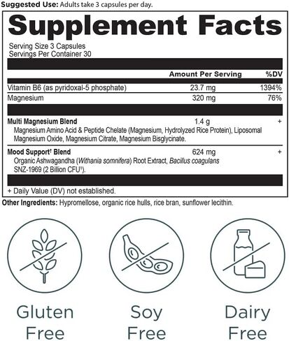 Ancient Nutrition Active Peptides Magnesium Capsules, Bioavailable Magnesium Bisglycinate & Citrate, Liposomal Magnesium Oxide, Supports Sleep Quality & Stress Support, 90 Count in Saudi Arabia