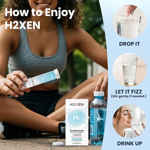 Molecular Hydrogen Tablets with Magnesium - 8 PPM Hydrogen Water Tablets for Drinking Water - Rich in Antioxidants, Supports Healthy Aging, Cellular Energy & Brain Health (60 Counts, Raspberry) in Saudi Arabia