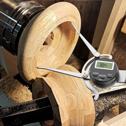 HDLNKAK مقياس الفرجار الداخلي الرقمي، مفضل 0.5"-7" قراءات مترية/كسرية/عشرية، فكي سبيكة، فرجار دائري رقمي مع وظيفة التثبيت للأعمال الخشبية. in Kuwait