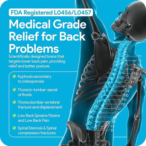 Comfyorthopedic TLSO Thoracic Full Back Brace L0456/L0457 – Medical Grade Upper & Lower Spine Support with Back Compression for Scoliosis, Kyphosis & Post-Surgery Pain Relief, Men & Women in Saudi Arabia
