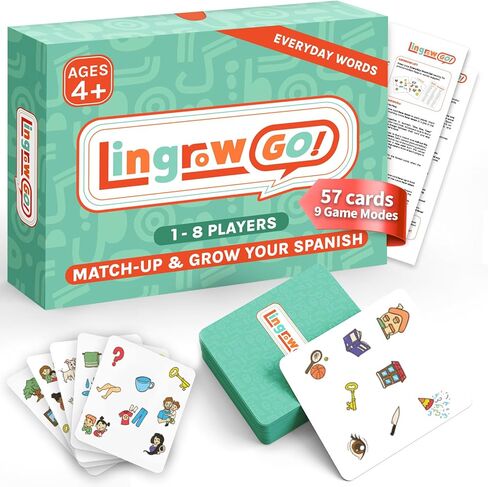Spanish Learning Game – Fun Bilingual Card Game for Kids & Families | 9 Ways to Play | Learn 57 Out & About Spanish Words Through Play | Educational Gift for Home or Classroom in Saudi Arabia