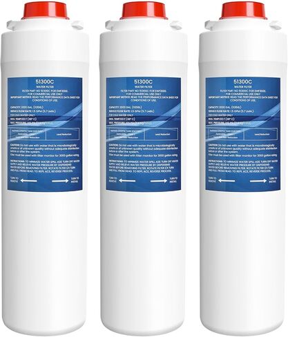51300C، استبدال Elkay® 51300C، مرشحات بديلة 55898C، متوافقة مع محطات تعبئة الزجاجات Elkay® ezH20® وHalsey Taylor®، تقلل من الكلور والطعم السيئ والرائحة، 3 عبوات in Kuwait
