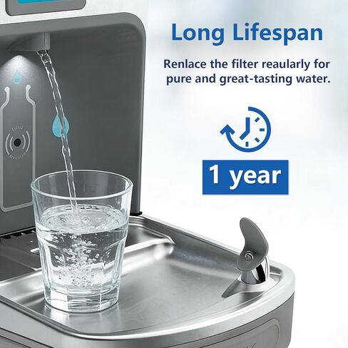 51300C، استبدال Elkay® 51300C، مرشحات بديلة 55898C، متوافقة مع محطات تعبئة الزجاجات Elkay® ezH20® وHalsey Taylor®، تقلل من الكلور والطعم السيئ والرائحة، 3 عبوات in Kuwait
