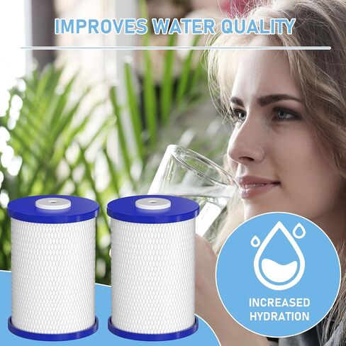 0.5 Micron Carbon Block Drinking Water Filter Replacement Cartridge Compatible with Frescapure RP-3500 3500 WF0451 RC-30-FP Water Filter Systems, 1000 GPD Life Span, 2 Pack in Saudi Arabia