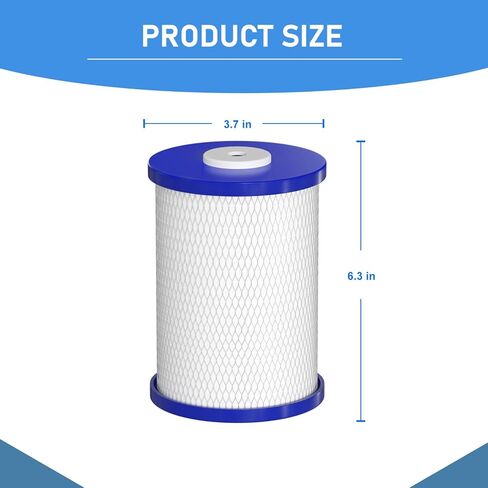 0.5 Micron Carbon Block Drinking Water Filter Replacement Cartridge Compatible with Frescapure RP-3500 3500 WF0451 RC-30-FP Water Filter Systems, 1000 GPD Life Span, 2 Pack in Saudi Arabia