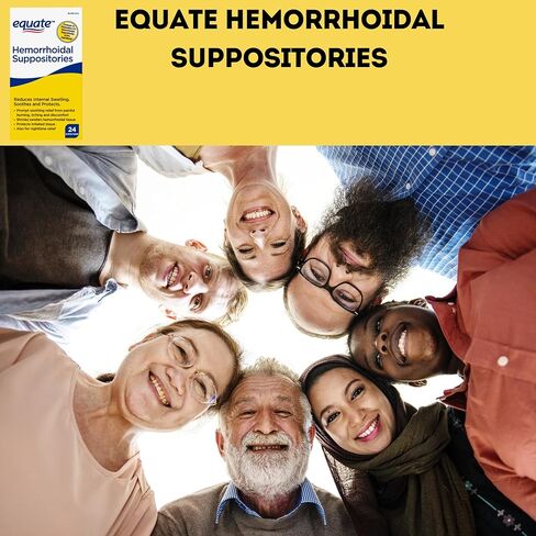 Equate Hemorrhoidal Suppositories 24 Ct Pack of 01 24 Total + me Gusta Sticker in Saudi Arabia